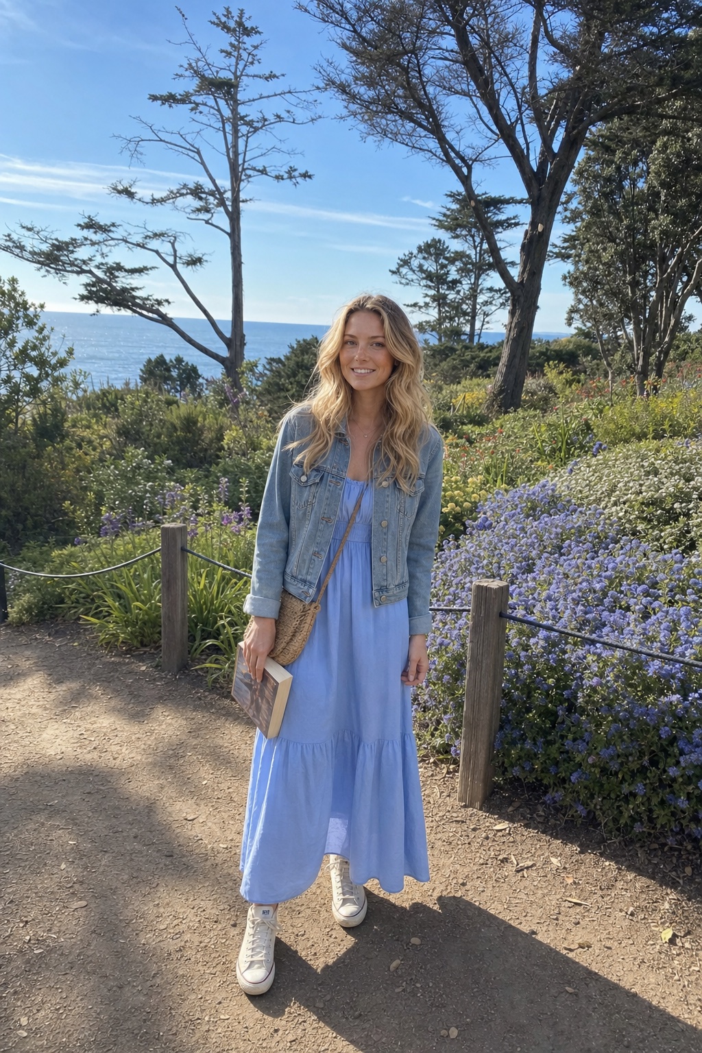 Casey Brennan visiting a coastal garden