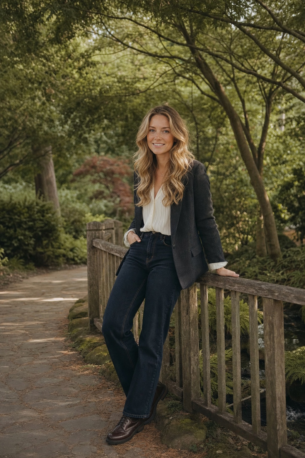 Casey Brennan in a quiet garden